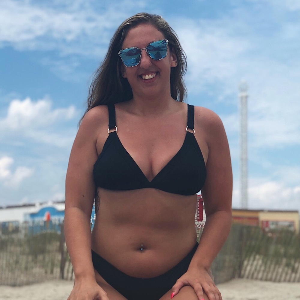 Black Triangle Bathing Suit TOP